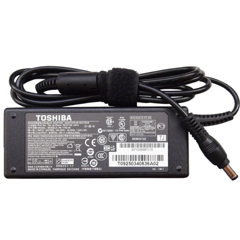 Original Toshiba 75W 19V 3.95A AC Adapter Laptop Charger PA3715E-1AC3, 5.5*2.5mm